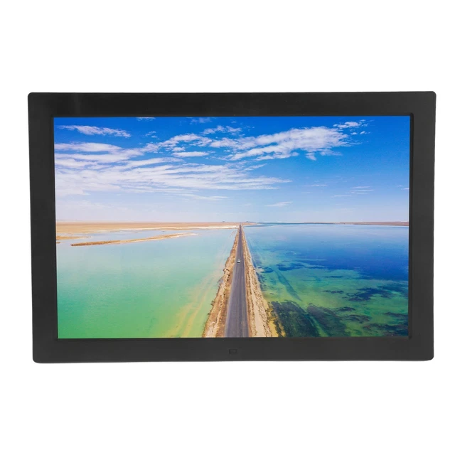 (Black)Cadre Photo Numérique 17 Pouces écran HD IPS à Luminosité Réglable