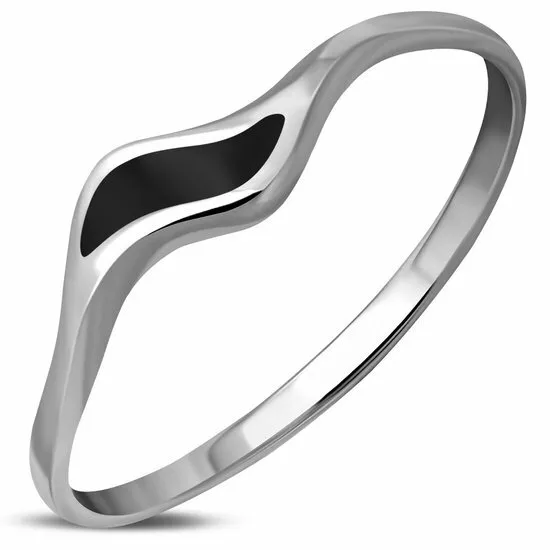 Sterling Silver 925 Ring- Black Onyx Silver- Multiple Sizes