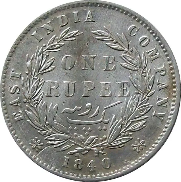 East India 1-Rupee Silver Coin 1840, Victoria【KM# 458】VF