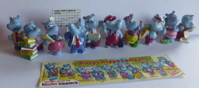 Ü Ei Die Happy Hippo Company D 1994 mit BPZ - Figuren Komplettsatz