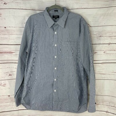 Thompson Shirtings by J. Crew Men's Plaid Long Sleeve Dress Shirt Size 17-17.5