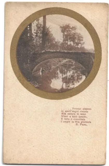 CARTOLINA CON VERSI ,B. PRINA viaggiata 1920