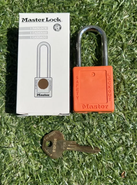 MASTER LOCK 410ORJ Safety Lockout Padlock Orange NEW Free Ship
