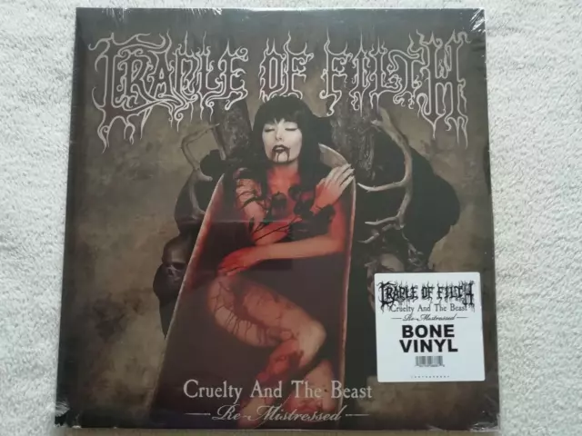 2 LP 33T CRADLE OF FILTH "Cruelty and the beast" color Bone vinyl Neuf/Emballé -