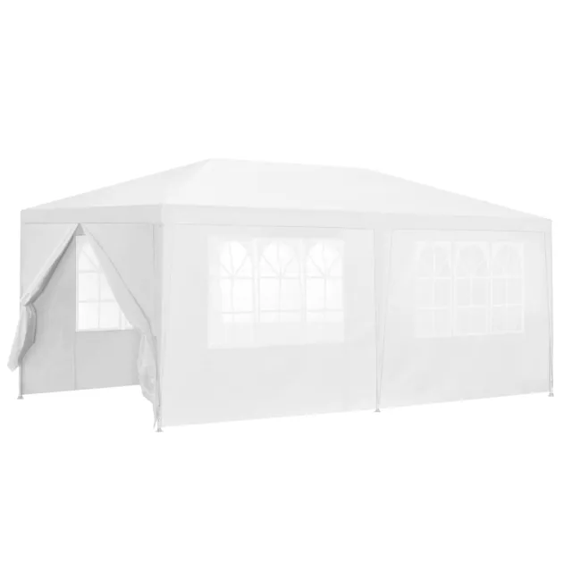Pavillon 6x3m Gartenzelt Partyzelt Gartenpavillon Bierzelt Festzelt Weiß