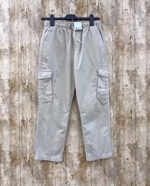 Next Boys Cargo Trousers - Stone 11 years(height 146 Cm ) Brand New