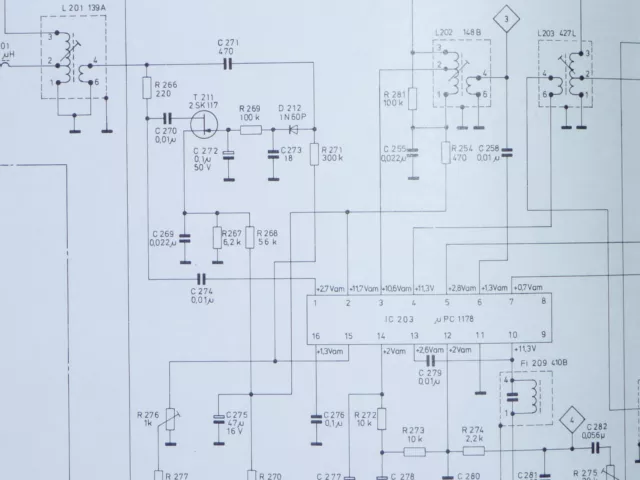 Service Manual Telefunken Bolero 201  Radio,ORIGINAL