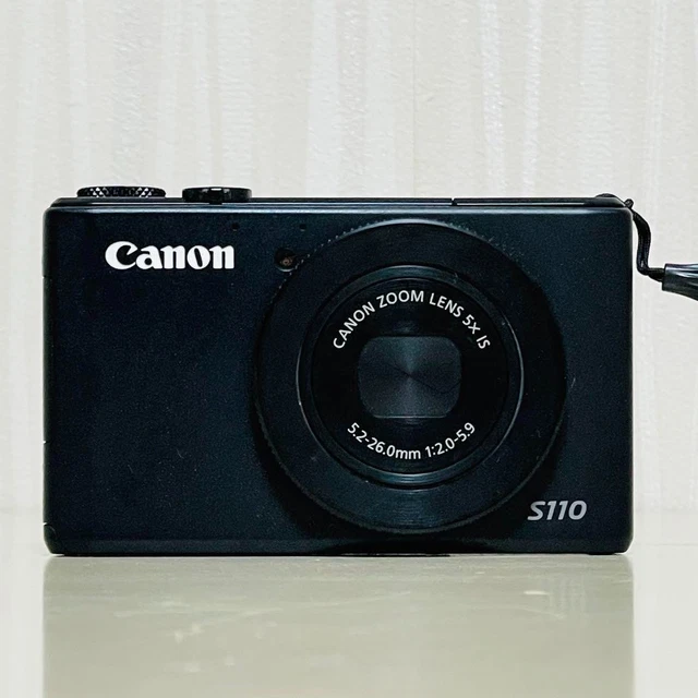 CANON POWERSHOT S110 Compact Digital Camera Black Used LCD