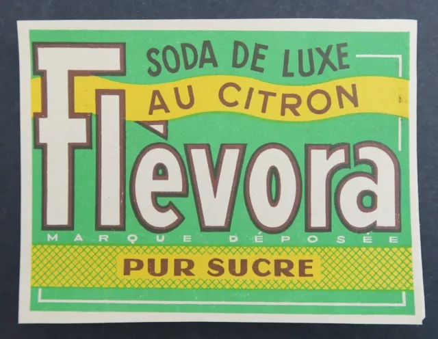 Étiquette LIMONADE SODA FLEVORA citron lemonade label