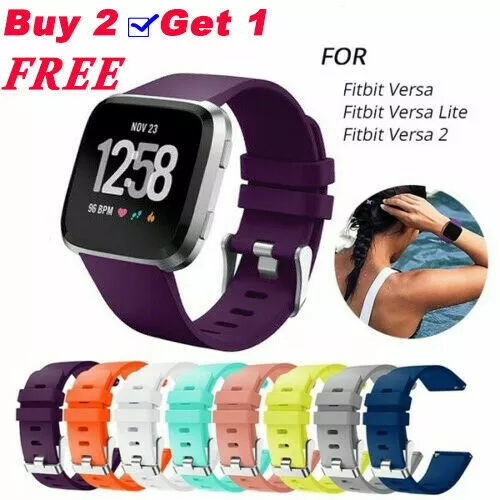 For Fitbit Versa/ 2 /Lite Sport Silicone Watch Bands Breathable Wrist band Strap