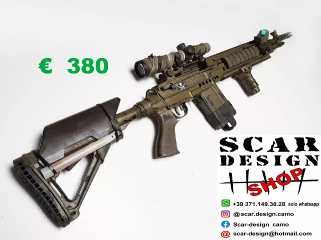 MK14 M14 CUSTOM  ASG AEG rifle, airsoft, softair, camo, custom. SCAR design 2