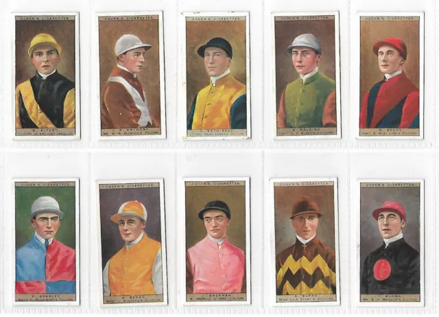 Ogdens Jockeys and Owners Colours complete set of cigarette cards