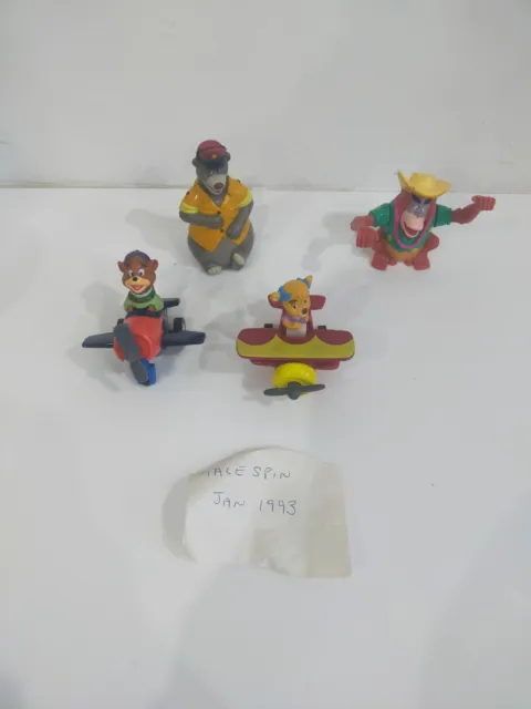 Tale Spin Disney Figures - McDonalds Happy Meal Toys Rare Jan 1993
