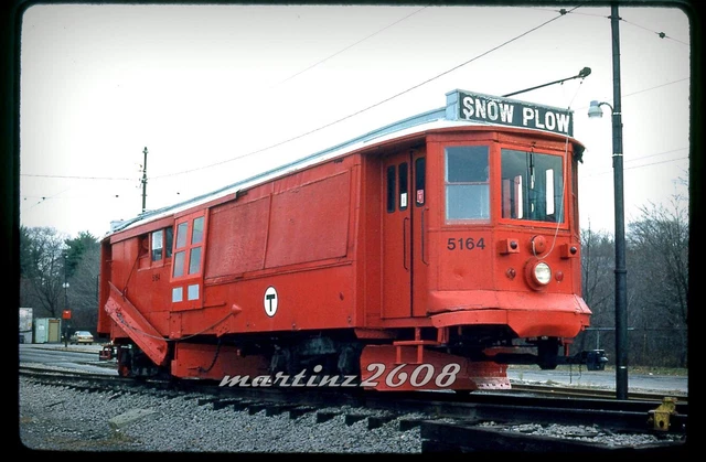 (Db) Orig. Traction/Trolley Slide Mbta (Boston, Ma) 5122 Snow Plow
