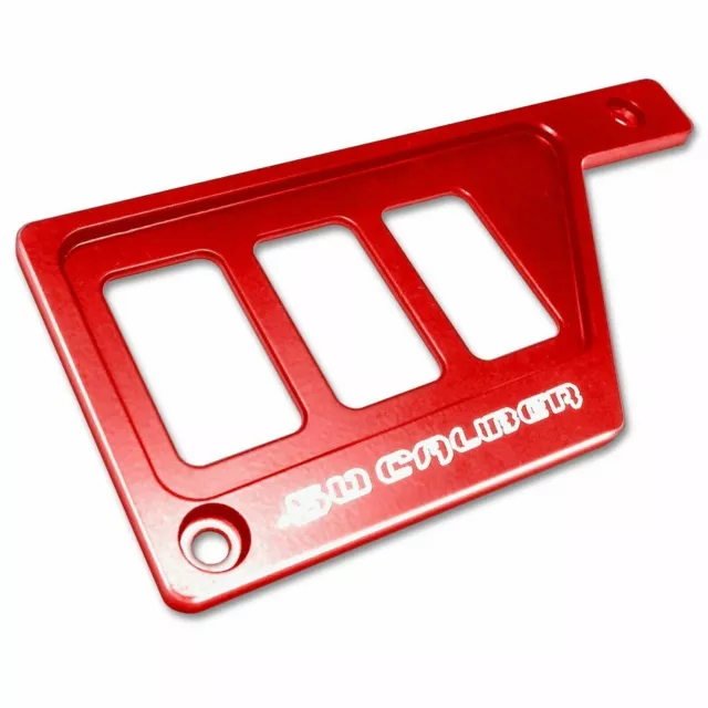 Red Left Dash Panel Switch Plate for Polaris RZR (Rocker Switches not Included)