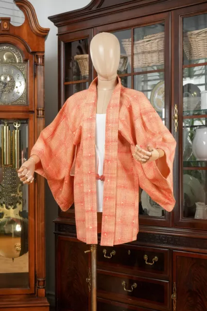 Dear Vanilla Japanese Silk Haori Jacket Women's Kimono Authentic Vintage Mint