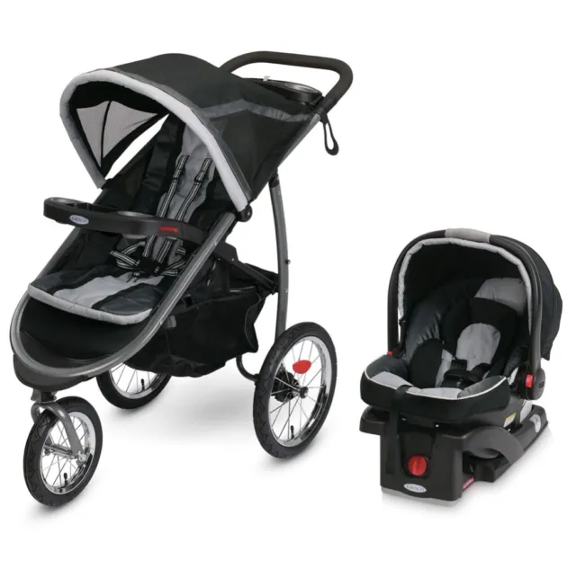 Graco FastAction Fold Jogger Travel System; Gotham Fashion; Stroller & Car Seat