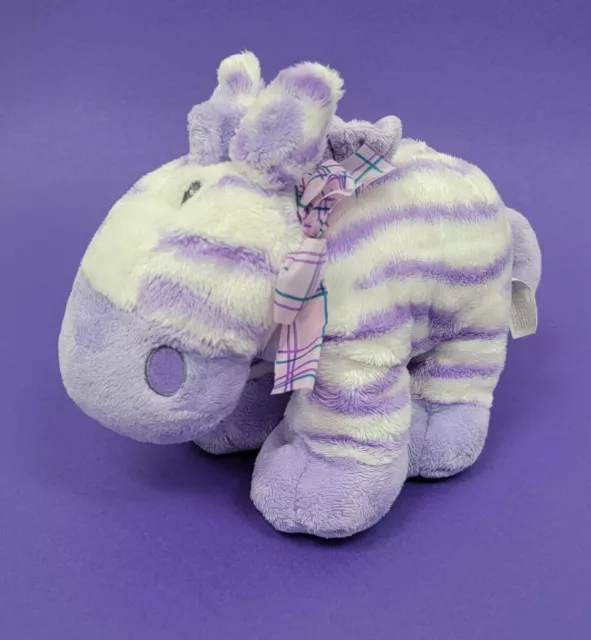 Soft Classics Purple Zebra Plush 6" Rattle Baby Toy Stuffed Animal Doll Soft