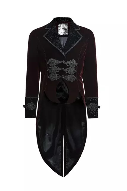 Punk Rave Men's Gothic Victorian Gothic Elegant Aristocrat Style Red Velvet Jack