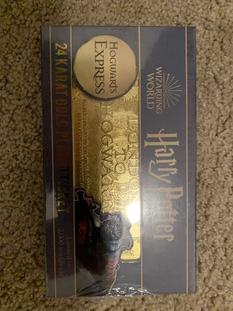 Harry potter 24k gold plated hogwarts express ticket cheap