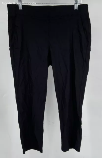 Authentic Simply Vera Vera Wang Womens Black Elastic Waist Capri Pants Size L