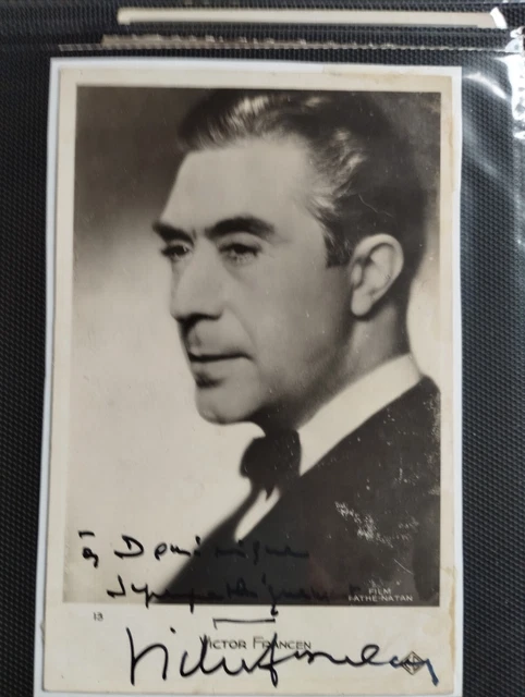 PHOTO DÉDICACÉE ORIGINALE signée Victor Francen cinéma français EUR 13