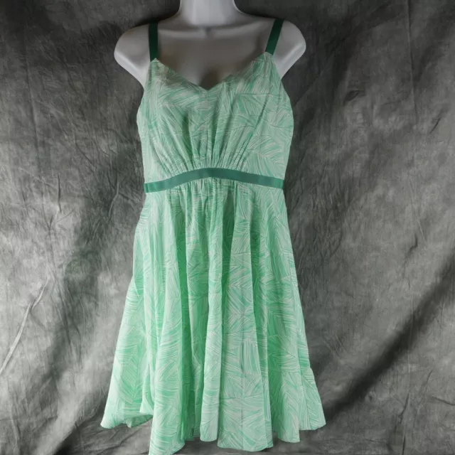 NWT MILLY OF NY MINT GREEN & WHITE EMPIRE WAIST DRESS RIBBON STRAP $375 Sz 6 ANB