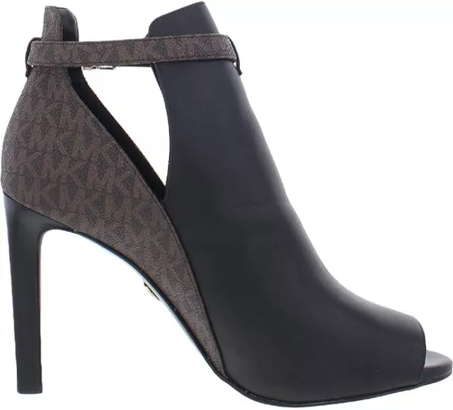 MICHAEL KORS Lawson Leather Peep Toe Booties SIZE 5 M (165.00)