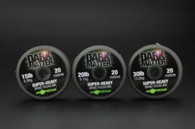 Korda Dark Matter Braid Sinking Hooklink - 15lb, 20lb or 30lb - Carp Fishing NEW