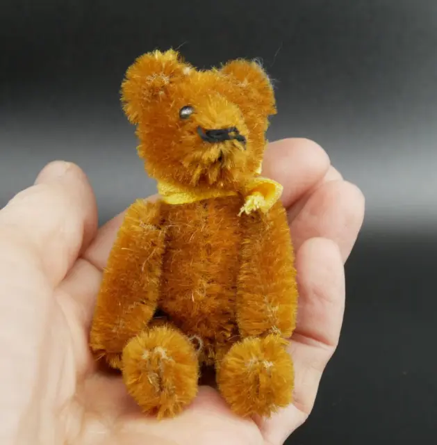 Vintage Schuco Miniature Teddy Bear - Old 1950s Miniature Mohair German Bear