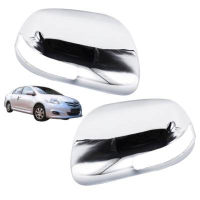 Chrome Side Mirrors Mirror Cover Trim for Toyota 2003-2010 VIOS 2007-2011 Yaris