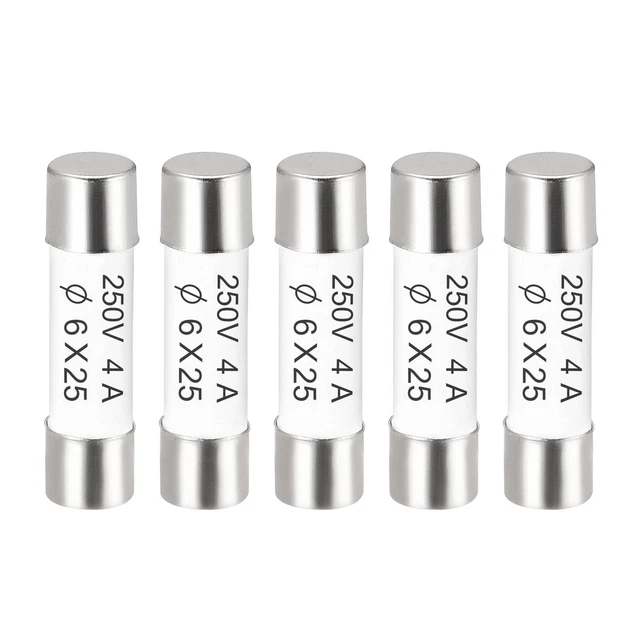 Céramique Fusibles à Cartouche 4A 250V 6x25mm Fusibles pour Amplificateur 5Pcs