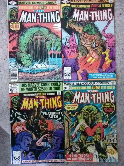 Marvel - The Man-Thing - Vol 2 #1,3,6 Vol 1 #22