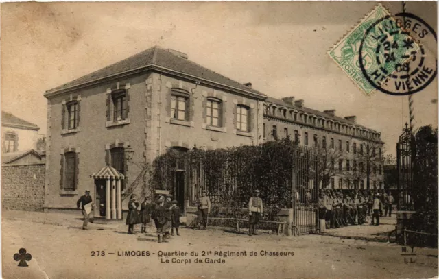 CPA AK Militaire LIMOGES - Quartier du 21 Regiment de Chasseurs (362401)