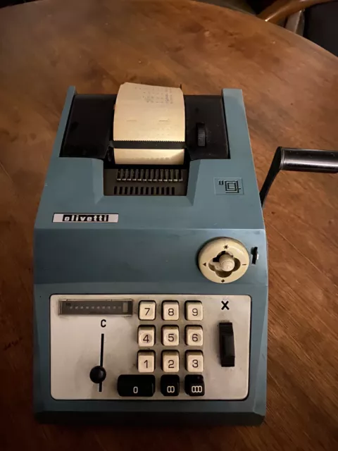 Calcolatrice Meccanica a Manovella Olivetti Summa Prima 20 Vintage anni 60