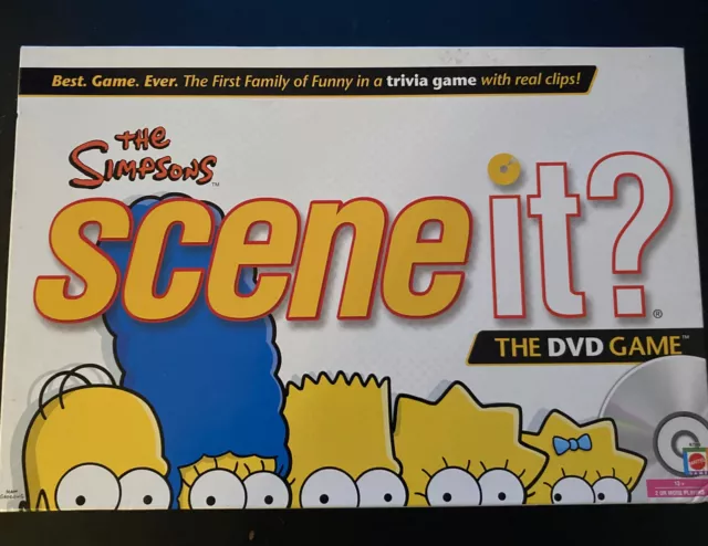 THE SIMPSONS Scene It DVD Game Trivia Mattel Board Game 2009