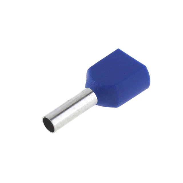 100 pz. Terminali gemelli blu 2,50 mm2 isolati terminali gemelli 2,5 mm2