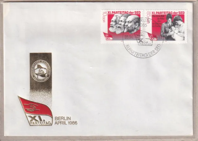 Ersttagsbrief - "11. Parteitag der SED Berlin - April 1986 " Marken/Stempel 1986