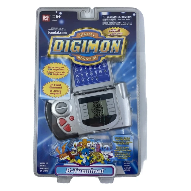 Digimon Digivice D-Terminal Argent Bandai 2000 OCCASION Testé
