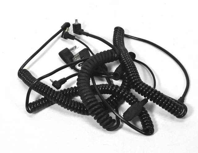 Lot Coiled Flash Sync Cords