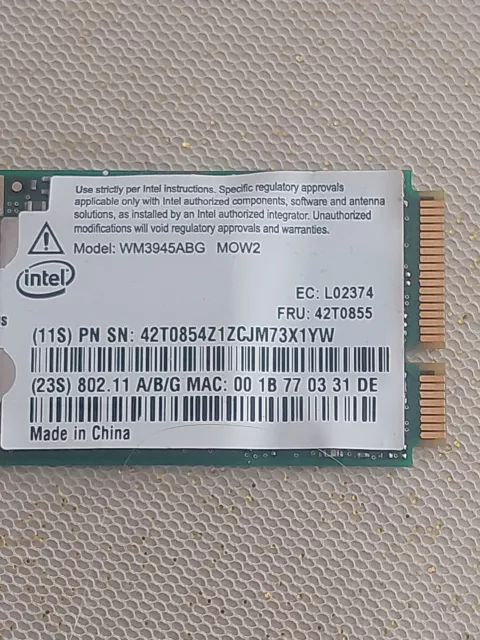 Lenovo ThinkPad T60 WWAN Karte 3G Modul UMTS Card 42T0855