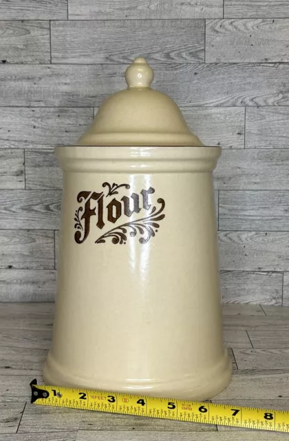 Sold at Auction: Vintage Pfaltzgraff Village Flour Canister / Container 12  inch , EC