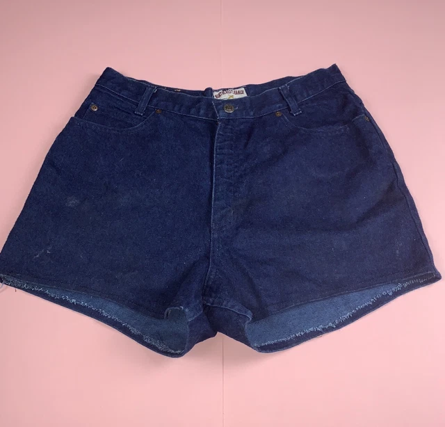 Pantaloncini vintage in denim blu indaco anni '90 di Northcrest Jeans Co taglia 12p