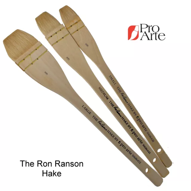 PRO ARTE SERIES RRH Ron Ranson Hake Brushes Artists Large Soft Flat