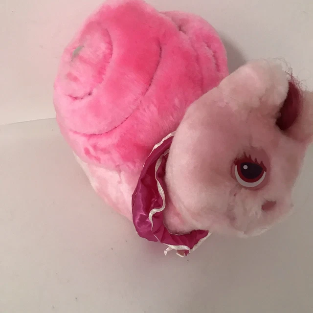 Keypers Snail VINTAGE 1980’S Tonka Keypers Fancy Plush Fuzzy Pink Snail With Pocket ...