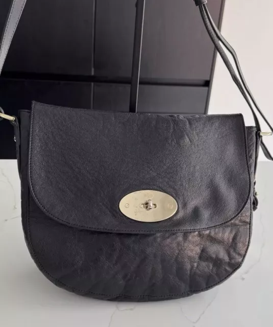 MULBERRY POSTMANS LOCK Crossbody Satchel bag Black Shoulder Authentic 255.00 PicClick UK