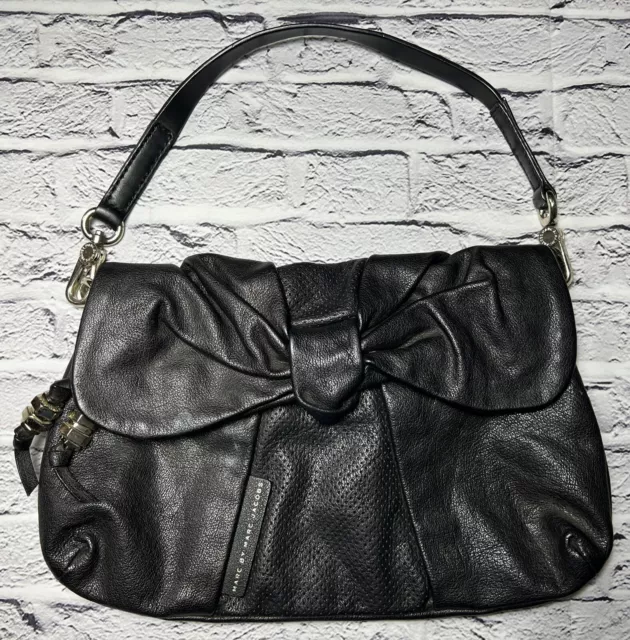 Marc by Marc Jacobs Linda Bow Wow Wow Purse Black Leather Small Shoulder Bag