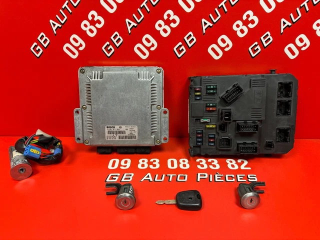 Kit Démarrage Calculateur Pour Citroën C3 Pluriel 1.4 HDi - Réf. 5WS40172C-T / 9648624280 - Occasion