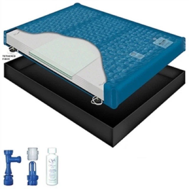 98% Luxury Premium Waveless Waterbed Mattress Liner Fill Drain Conditioner Kit