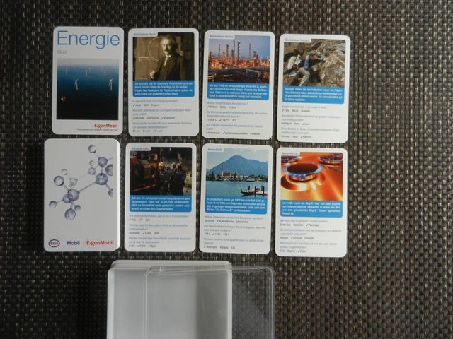 Kartenspiel Energie Quiz - Esso Exxon Mobil Hamburg 2012 - Spielkarten